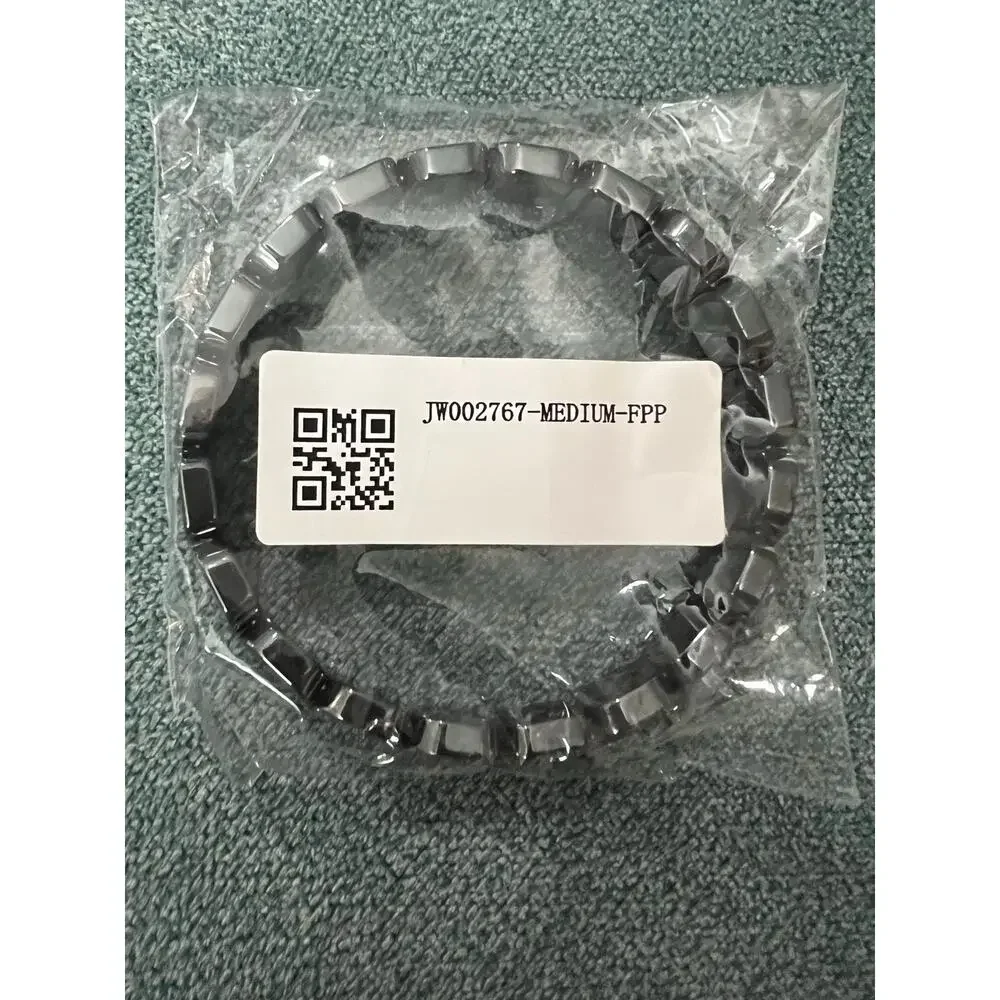 NIB Hemios Hematite Bracelet for Men Metallic Black Stone Size M - 1